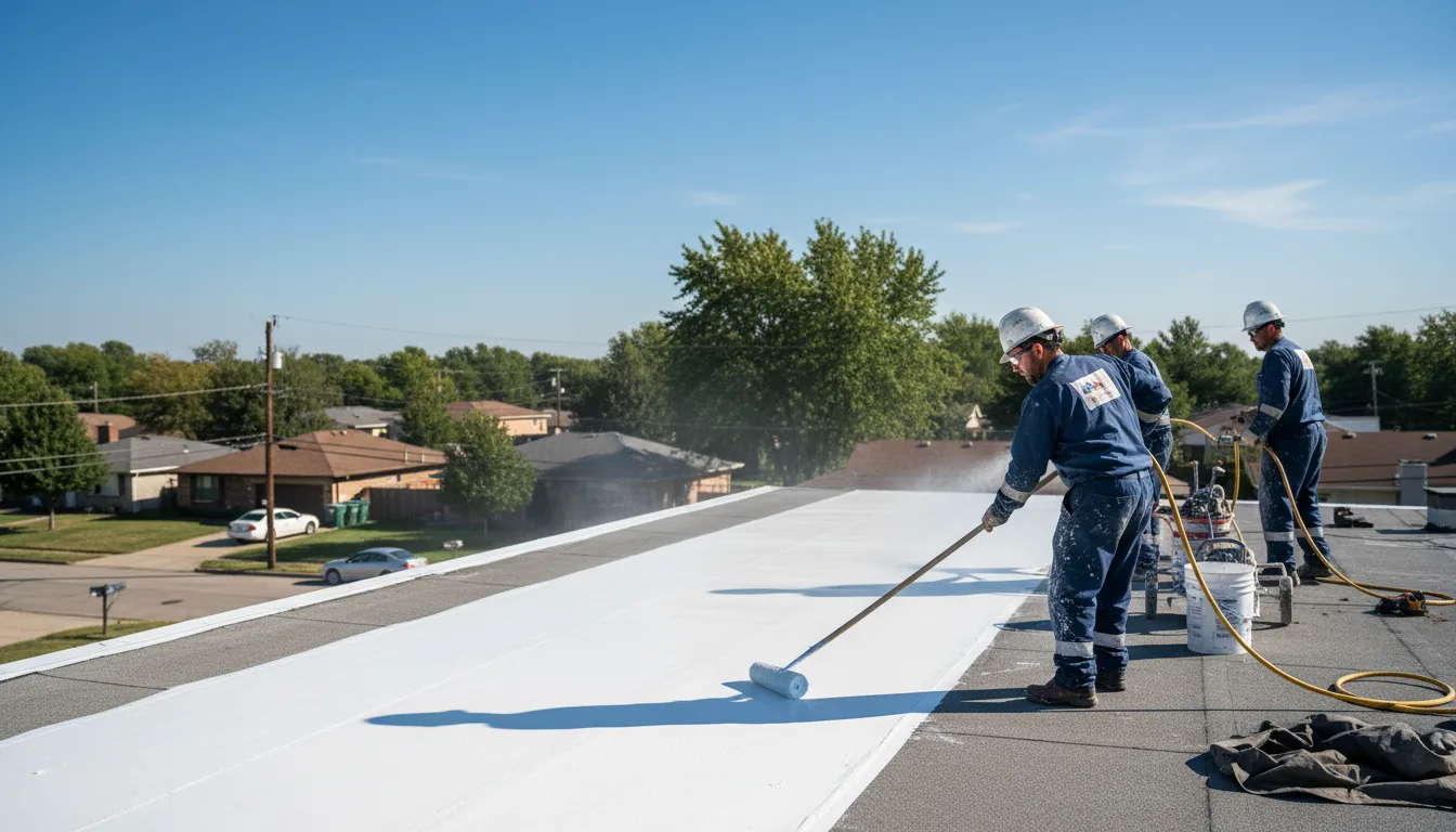 Commercial roof coating in Romeo, CO near me